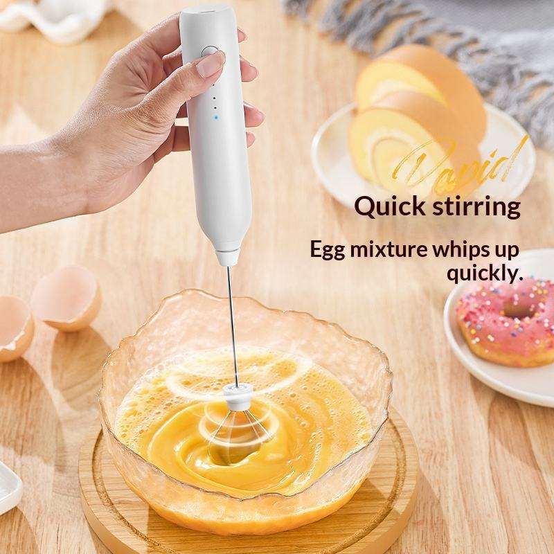 Electric Milk Frother & Coffee Beater (Handheld & Rechargeable)