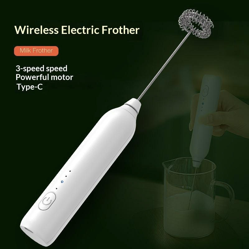 Electric Milk Frother & Coffee Beater (Handheld & Rechargeable)