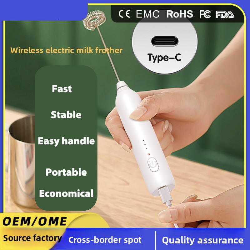 Electric Milk Frother & Coffee Beater (Handheld & Rechargeable)